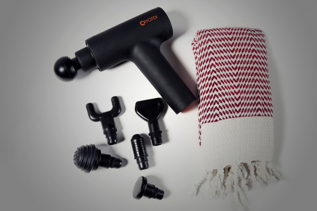 Relieve muscle pain, boost recovery, and experience total relaxation at home with the Cryotex Massage Gun โ now with 4 premium Turkish towels as a free gift for the ultimate recovery experience.