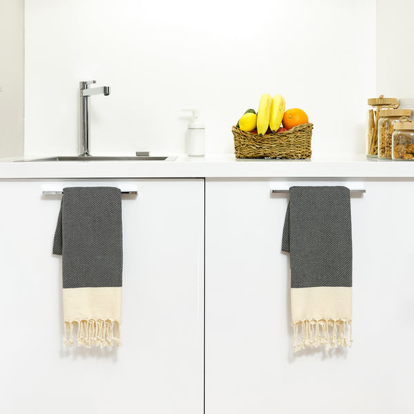 Mykonos Turkish Hand Towel Set of 2 - 40x19 Inches 100% Pure Cotton Exclusive