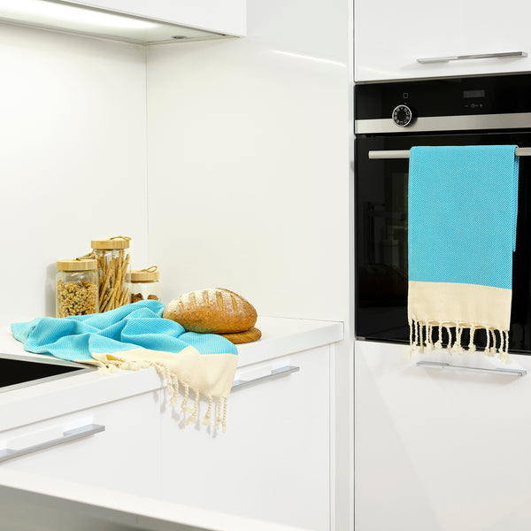 Mykonos Turkish Hand Towel Set of 2 - 40x19 Inches 100% Pure Cotton Exclusive