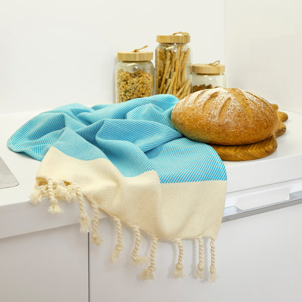 Mykonos Turkish Hand Towel Set of 2 - 40x19 Inches 100% Pure Cotton Exclusive