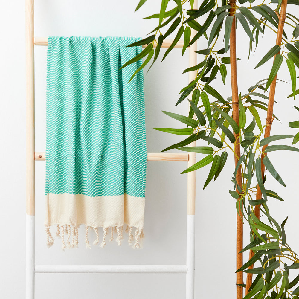 Mykonos Turkish Hand Towel Set of 2 - 40x19 Inches 100% Pure Cotton Exclusive