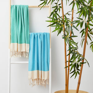 Mykonos Turkish Hand Towel Set of 2 - 40x19 Inches 100% Pure Cotton Exclusive
