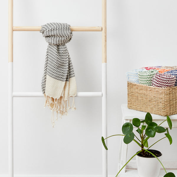 Mykonos Turkish Hand Towel Set of 2 - 40x19 Inches 100% Pure Cotton