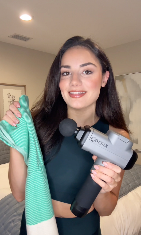 massage gun and turkish towels_Samantha
